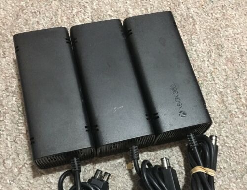 Wholesale Lot Of -3- Genuine Microsoft XBOX 360 Slim & E AC Power Brick Adapters