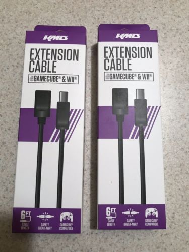 2 KMD 6 Feet Extension Cable For Nintendo GameCube Controller