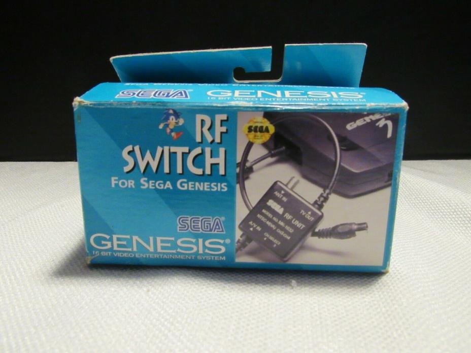 NEW 1993 OEM Original Sega Genesis RF Switch Rare 1st Edition Blue Box