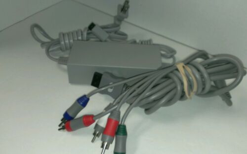 OFFICIAL NINTENDO WII POWER CORD AC ADAPTER & 3RD PARTY AV CORD ONLY