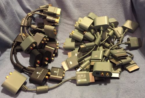 Lot of 28 Xbox 360 Audio Adapter Cables - Mix of Microsoft/Turtle Beach/Generic