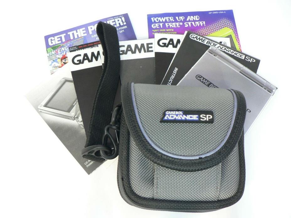Official OEM Nintendo Game Boy Advance SP Pouch Carrying Case +Manuals Promo NEW