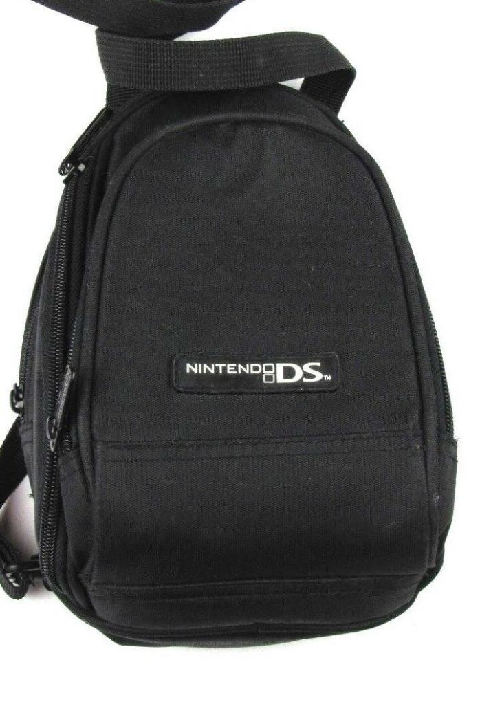 Official Nintendo DS Mini Backpack Carrying Case Bag Black Nylon 8.5