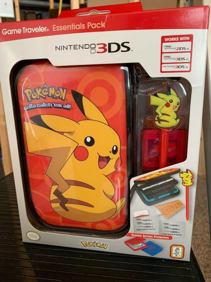 Nintendo 3DS 2DS XL Pokemon Game Traveler Essentials Pack Pikachu Case