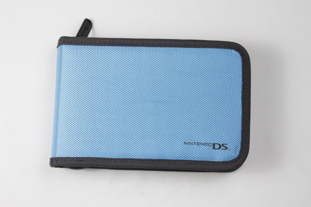 BLUE NINTENDO DS / 3DS TRAVEL CASE PADDED STORAGE FOR GAMING CONSOLE & GAMES