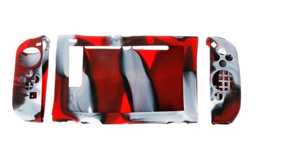 Nintendo Switch Joy Con full Silicon skin Grip Flame RED