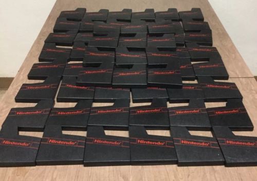LOT OF 60 OFFICIAL NINTENDO NES DUST COVERS FOR NES CARTRIDGES RED LOGOS