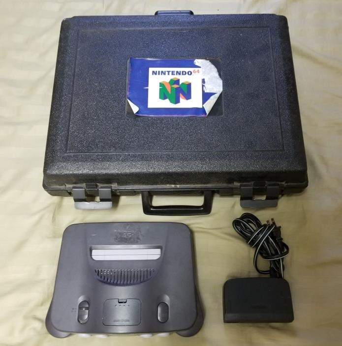Nintendo 64 Blockbuster Rental Case With Original N64 Rental Unit + Power Brick!