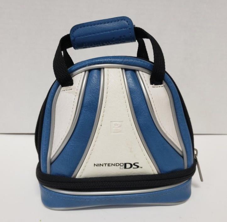 Nintendo DS Game Case Brunswick Bowling Bag Blue White Mini Purse Bowl