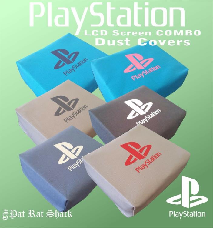 Playstation 1 slim with LCD screen attached (PSOne) duck cloth canvas dust cover