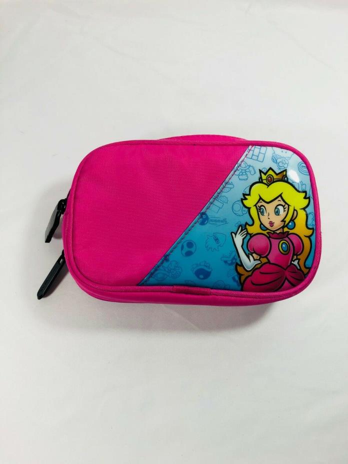 Princess Peach Nintendo Super Mario DS Carrying Case Carry Bag Zippered Pink