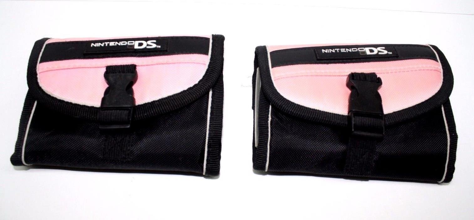 Two (2) Nintendo DS Lite Pink Game Case Fast Shipping