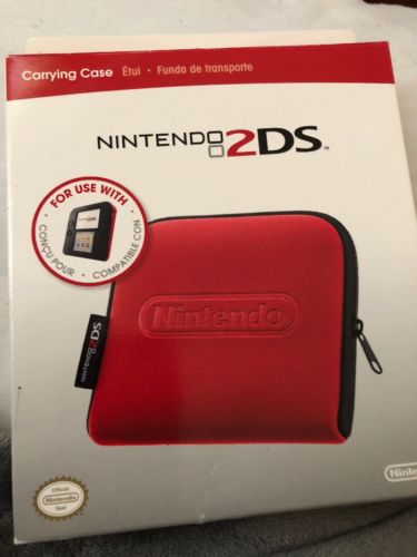 Officially Licensed Red Nintendo 2ds Carrying Case Brand New Factory Sealed