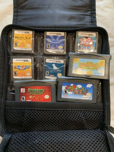 Nintendo DS Carrying Case Travel Bag With 8 Games