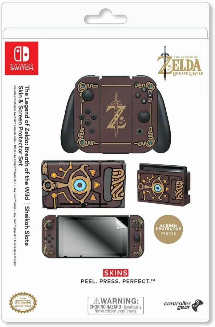 Controller Gear Nintendo Switch Skin & Screen Protector Set Officially Licensed