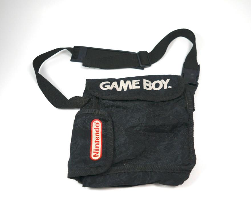 ORIGINAL VINTAGE NINTENDO GAMEBOY Bag Black Nylon Game Case Pouch