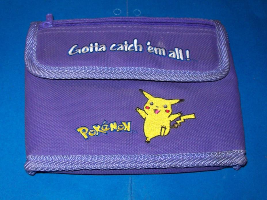 Vintage Nintendo Gameboy Pokemon Carrying Bag Purple Pikachu Case