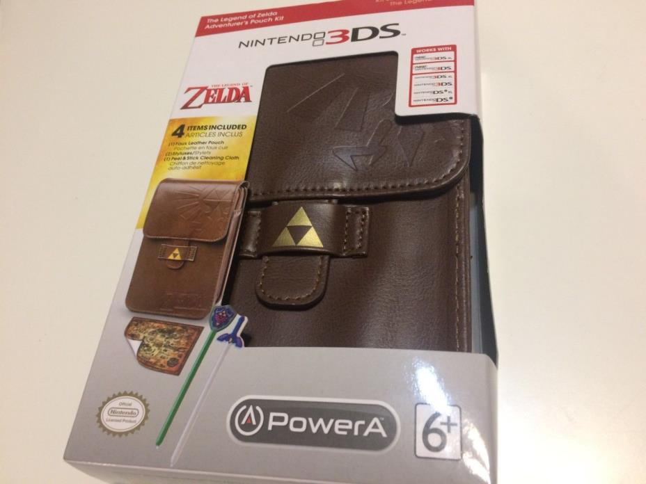 B1 Zelda Adventurer's Pouch Kit Travel Case Stylus Cloth for 3DS 2DS XL DSi Lite