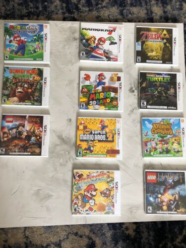 Lot of 11 EMPTY Video Game Cases nintendo 3ds