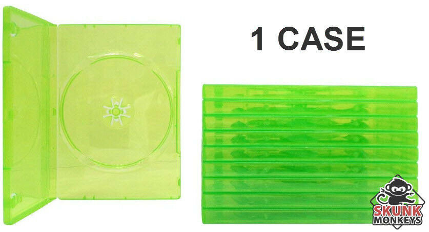 New Empty Standard XBOX 360 Translucent Green Replacement Games Boxes / Cases