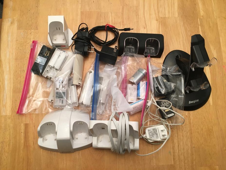 LOT - charging stations/battery covers/batteries for Nintendo Wii and XBOX 360