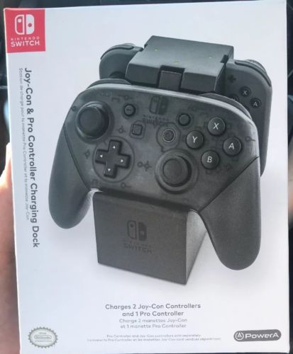 New PowerA Joy-Con & Pro Controller Charging Dock for Nintendo Switch Black