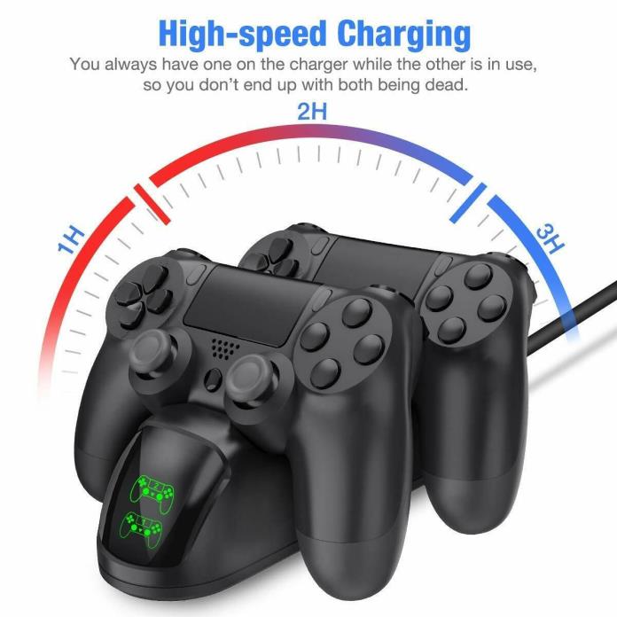 PS4 Controller Charger, DualShock 4 Controller USB Charging Station Dock