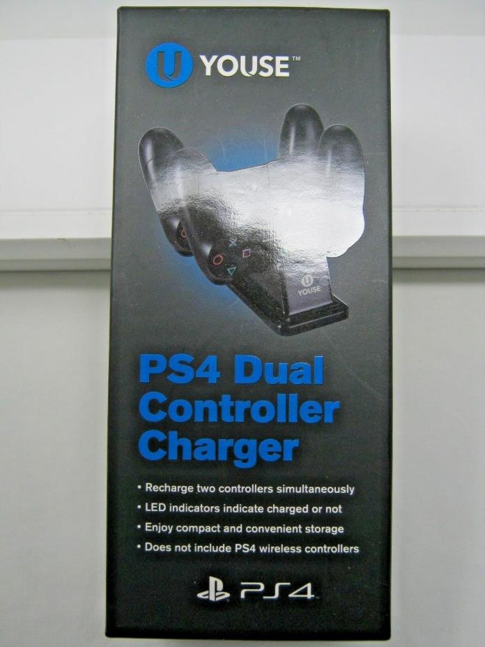 Youse PS4 Dual Wireless Controller Charger For PlayStation 4 New