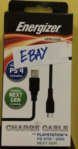 Energizer Charge Cable for PlayStation 4, PS Vita 2000, Next Gen (PDP)