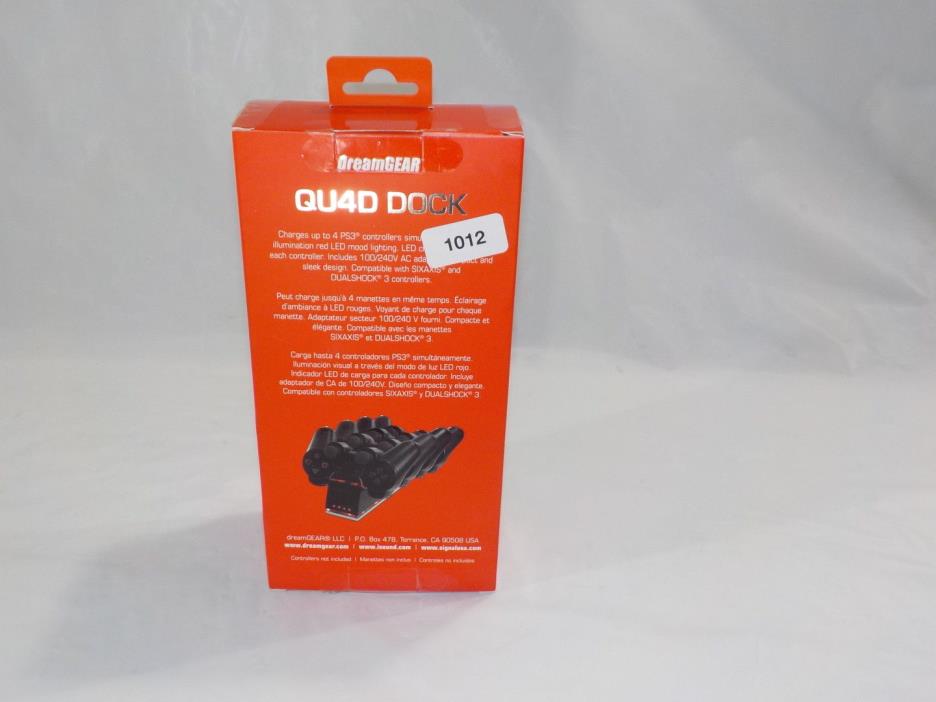 New In The Box Dreamgear QU4D Dock PS3 Charging Dock for 4 Controllers