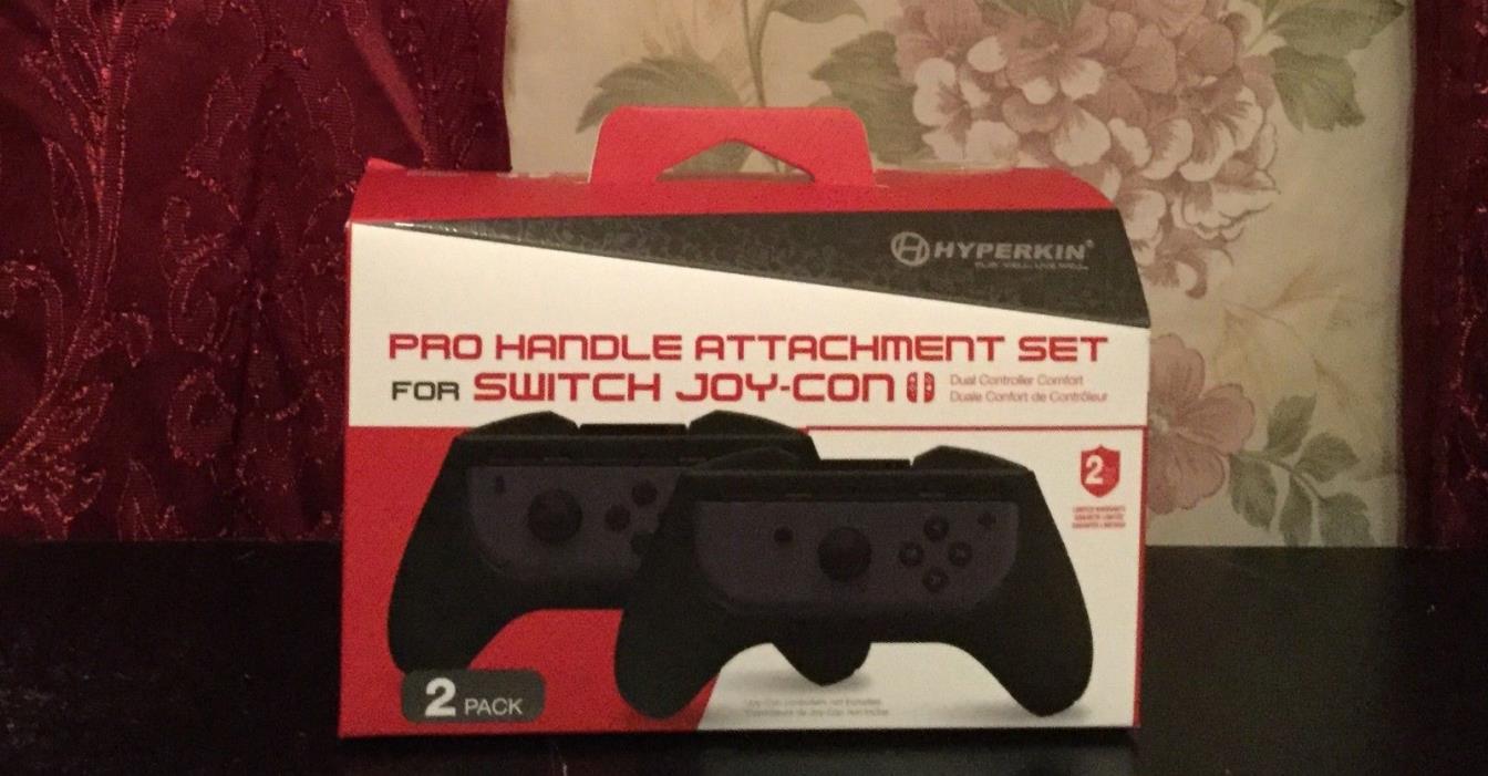 Hyperkin Pro Handle Joy-Con Attachment - Black (2-Pack) for NintendoSwitch