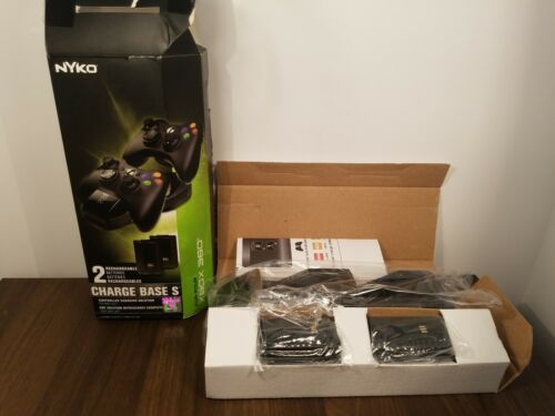 Nyko 86074 for Xbox 360 Charge Base 360s Black W/ WIRELESS BLACK CONTROLLER