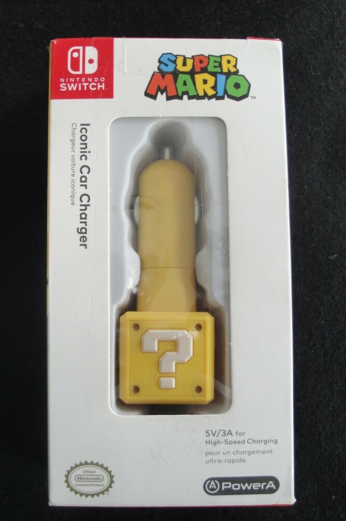 SUPER MARIO NINTENDO SWITCH ICONIC CAR CHARGER 5V/3A  YELLOW  (B38)