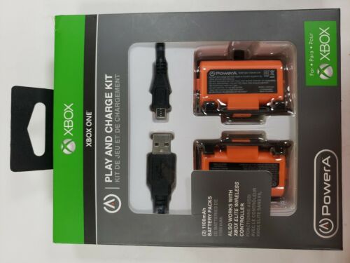New Power A Charge Kit 1100mAh 2 Battery Packs Xbox One Xbox One