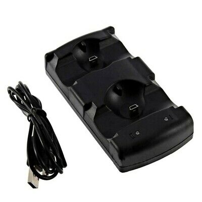 Dual Charger Stand Dock Station+USB Cable for PlayStation PS3/MOVE Controller
