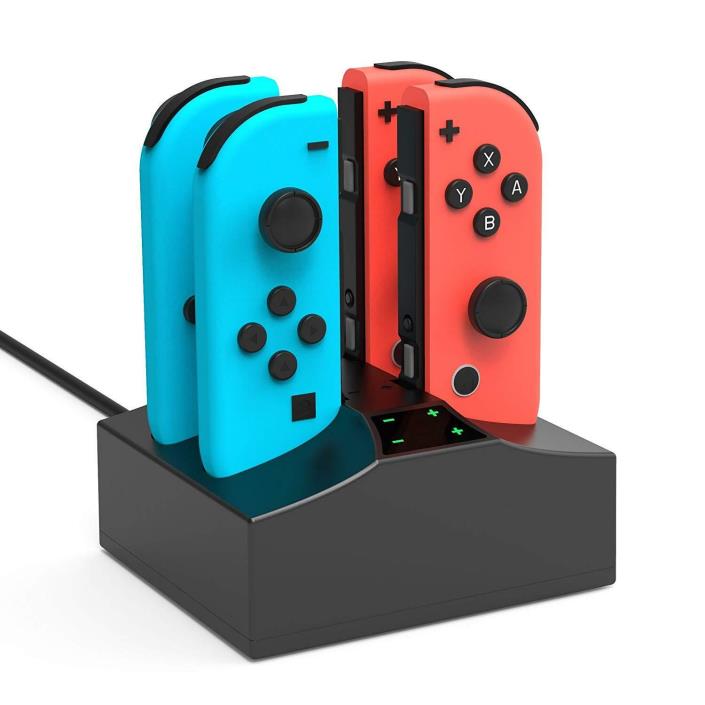 Charging Station Joy-Con Dock 4 in 1 Charger Stand with C Cable for Docks