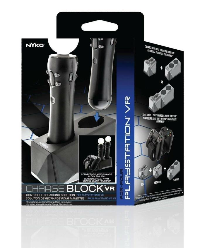 Nyko Charge Block VR Accessory PlayStation 4 PS4 Move Motion Dual Controller USB