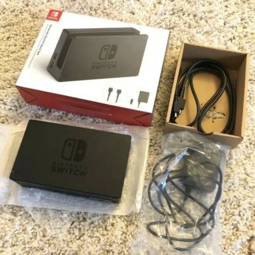 Genuine Nintendo Switch Charging Dock + AC Adapter Power Cable + HDMI New