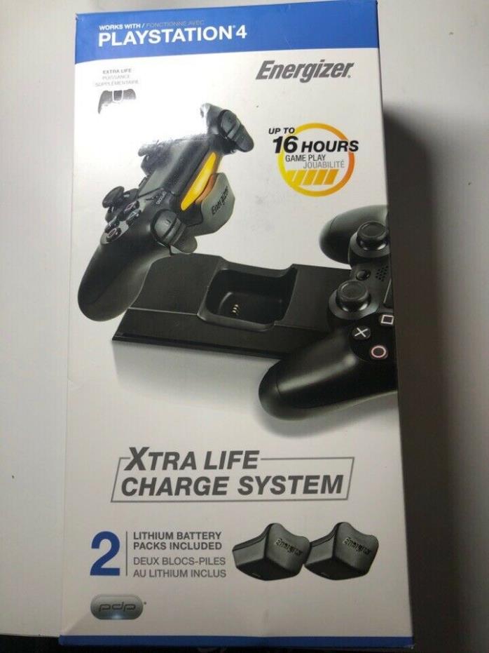 PDP Energizer Extra Life Charge System + 2X Battery Packs For PlayStation 4 PS4