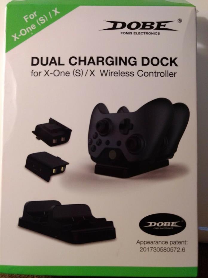 XBOX ONE Dual Charging Dock Station Controller Charger + 2 Extra Battery Packs