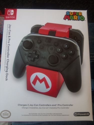 Nintendo Switch Super Mario Edition Joy-Con & Pro Controller Charging Dock Red