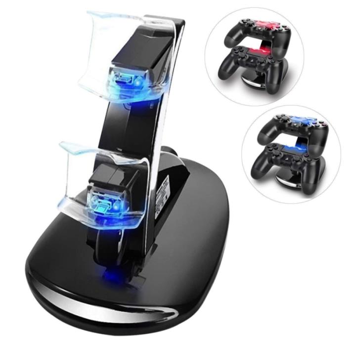 YCCSKY PS4 Controller Charger Charging Station, Dual USB Stand for Sony PlayStat
