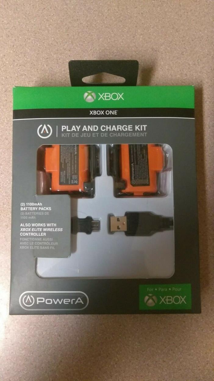 Power A Xbox One Play and Charge Kit 2 Rechargeable Batteries w/ Cable