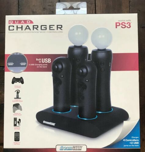 Quad Charger For Playstation 3 Move Controllers