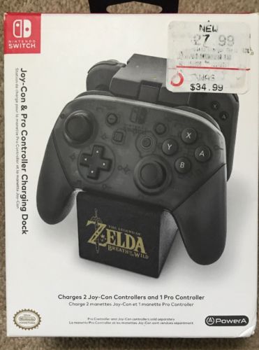 New PowerA Nintendo Switch Zelda Joy-Con & Pro Controller Charging Dock