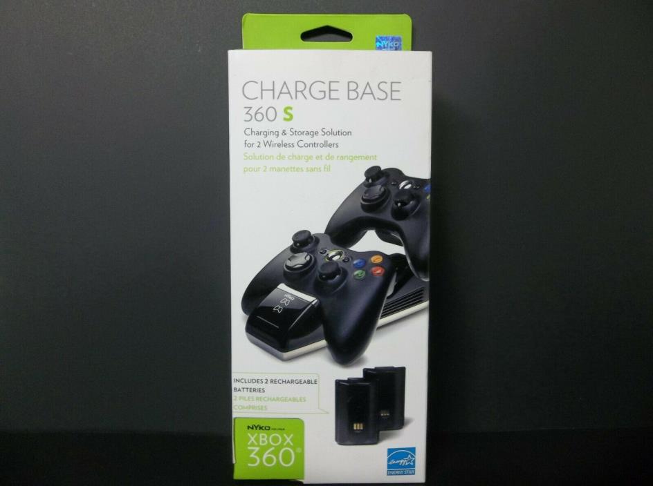 Nyko Charge Base S Xbox 360 Controller Charger With Two Rechargeable Batteries