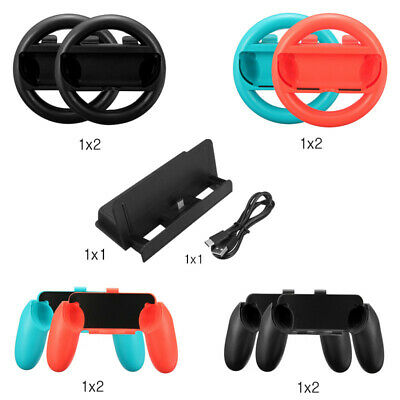 10 in 1 Accessory Set Charging Stand Controller Grip Steering Wheel For Switch