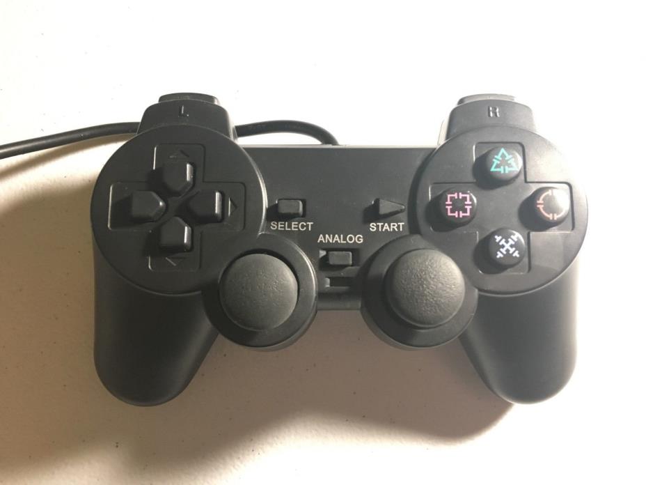 Dual Shock Controller for Sony PS1 or PS2 (BLACK)