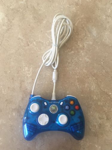 Rock Candy PL3760B Xbox 360 Blue Wired USB Controller & Breakaway Cable Works