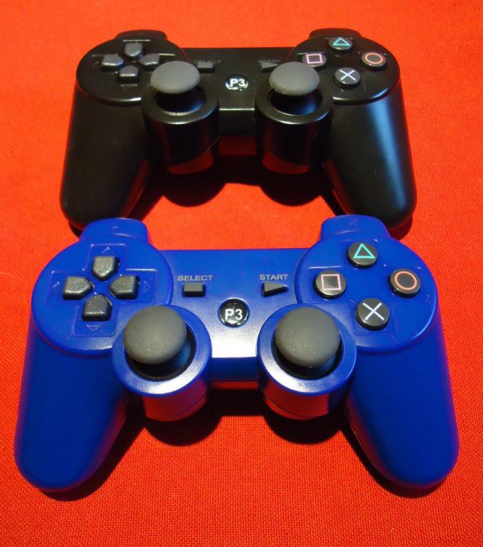 LOT OF 2 Wireless BT Game Controller 2.4G For Sony Playstation 3 PS3 GREAT COND